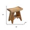 Homeroots Compact Curvilinear Teak Shower Outdoor Bench With Shelf In Natural Finish 376725 - alternate 6