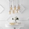 Jonathan Y Sydney 18.88" 6-Light Bohemian Farmhouse Iron/Glass Cluster LED Pendant, Nickel/Champagne JYL1121A - alternate 7