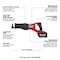 Milwaukee Tool Reciprocating Saw, Cordless, Full-Size 2722-21HD, 48-11-1865 - alternate 7