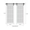 Sartodoors Sturdy Double Barn Door with Clear Glass, Lucia 2466 Matte Black and Aluminum Strips, 13FT Rail Ha LUCIA2466DB-S-BLK-84 x 96 (2* 42x96) - alternate 3