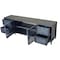 Homeroots 68in Gray Metal Cabinet Enclosed Storage TV Stand 489497 - alternate 4