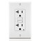 Leviton GFCI Receptacle, Outlet, White, 20A 125V GFNT2-FW - alternate 1