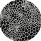 Homeroots 8' Black And Ivory Round Geometric Washable Indoor Outdoor Area Rug 595057 - alternate 3