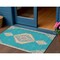 Homeroots 3' X 5' Teal Blue Brown And Ivory Oriental Washable Indoor Outdoor Area Rug 598442 - alternate 1