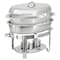Megachef 5.8Qt Stainless Steel Oval Professional Chafing Dish/Food Warmer/Buffet Server Serving Dish MG-431202 - alternate 4