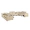 Homeroots Beige Italian Leather Power Reclining U Shaped Ten Piece Corner Sectional With Console 632582 - alternate 6