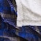 Lavish Home Reversible Plaid Fleece Blanket 50-Inch x 60-Inch Machine-Washable Sherpa Throw Cozy Blanket 61-00004-B - alternate 2