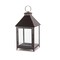 Homeroots Set of Two Black Geometric Iron And Glass Floor Lantern Candle Holders, 2PK 517596 - alternate 5