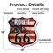 Signmission Route Us 66 Flag, 12 Inch X 12 Inch, Plastic Sign SHI-P-12-483 - alternate 4