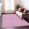 Homeroots 9' X 12' Blush And Ivory Striped Washable Indoor Outdoor Area Rug 595857 - alternate 7