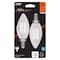 Feit Electric White B10 E12 (Candelabra) Filament LED Bulb Soft White 100 Watt Equivalence, 2PK BPCTC100927WFL2 - alternate 1