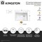 Kingston Brass 33" Cast Iron Single Bowl Undermount Kitchen Sink, 4-Hole with Strainer, White/Brushed Nickel KGCKUS332298 - alternate 2