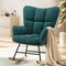 Yssoa Simple Deluxe Nursery Rocking Chairs, Teddy Upholstered Glider Recliner Rocking Chair with High Bac 3A88FNCHARROCKERGRN - alternate 1