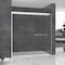 Fab Glass And Mirror Bypass Sliding Shower Door Sorrento Economy Series Adjustable 56in-60in Width 72in Height - Semi-F SHSO60X72CH - alternate 1