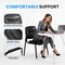 Simple Deluxe Leather Guest Chair w/ Padded Arm, Waiting Room Chairs Stationary Rest for Reception Area, 2PK 3A88FNCHAR22X34PUBLKX2 - alternate 6