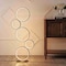Jonathan Y Pluto Stacked Circles 45" 5-Light Contemporary Modern Iron/Aluminum Integrated LED Floor Lamp, Black JYL7103A - alternate 9
