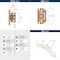 Amerock 3/4in 19mm Door Thickness Full Inset Partial Wrap Ball Tip Champagne Bronze Cabinet Hinge, Single PK3180TBCZ - alternate 3