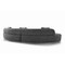 Homeroots 150" Dark Gray Boucle Curved Sofa With Toss Pillows 719425 - alternate 3