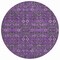Homeroots 8' Round Purple and Green Round Floral Washable Non Skid Indoor Outdoor Area Rug 564361 - alternate 8