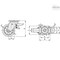Elesa 452781 Medium-heavy duty castors Elastic rubber coating plate bracket, brake 452781 - alternate 3