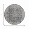 Homeroots 8' Charcoal And Silver Round Abstract Washable Indoor Outdoor Area Rug 616606 - alternate 6