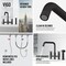 Vigo Cass Two-Handle Widespread Bridge Kitchen Faucet with Side Sprayer in Matte Black VG02051MB - alternate 5
