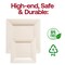 Smarty Had A Party 6.5" Ivory Square Plastic Cake Plates (120 Plates), 120PK 6936-CASE - alternate 5