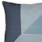 Homeroots 20" Blue and White Geometric Cotton Throw Pillow With Embroidery 549398 - alternate 4