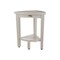 Homeroots Compact Teak Corner Shower Stool With Shelf In Whitewash Finish 376706 - alternate 5