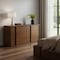 Homeroots 65" Walnut Solid Wood Six Drawer Double Dresser 473098 - alternate 3