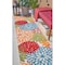 Homeroots 12' Ivory Green Blue Red And Orange Floral Indoor Outdoor Runner Rug 546702 - alternate 3