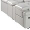 Homeroots Light Gray Italian Leather Power Reclining U Shaped Twelve Piece Sectional With Console 634657 - alternate 8