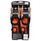 Prosource Tie-Down, 1-1/4 in W, 16 ft L, Polyester Webbing, Metal Ratchet, Orange, 700 lb, S-Hook End Fitting FH4013 - alternate 2