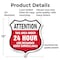 Signmission 24 Hour Surveillance Shield Sign Attenti, 12 Inch X 12 Inch, Plastic Sign SHI-P-12-353 - alternate 3