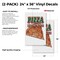 Signmission Pizza By The Slice, Vinyl Decals Only 24 Inch x 36 Inch, Vinyl Decal, 2PK DSB-2436-2PACK-Pizza By The Slice - alternate 2