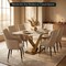 Leisuremod Allure Tufted PU Leather Side Dining Chair, Gold Accent Base AC52LTP - alternate 4
