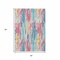 Homeroots 5' X 8' White Pink And Teal Blue Striped Washable Indoor Outdoor Area Rug 617705 - alternate 7