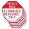 Signmission Private Road Authorized Personnel O, 6 inch X 6 inch, Vinyl Decal, 5PK OC-D-5PACK-6-168 - alternate 1