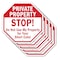 Signmission Private Property Stop! Do Not Use M, 10 inch X 10 inch, Aluminum Metal Signs, 5PK OC-A-5Pack-10-143 - alternate 1