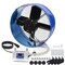 Edendirect 15 in. 1300 CFM Drum Fan in Blue, Thermostat-Controlled, for Attic, Greenhouse, with Mounting Kit ZR-LG-1600 - alternate 1