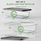 Nutrichef 4 Piece Glass Loaf Pan Set with Lids, Clear NCGL2LO - alternate 3