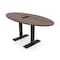 Skutchi Designs 6ft Conference Table With Power Unit | 4 Person Modular Oval Meeting Table | Harmony Series HAR-OVL-36X72-T.BK-H3041-EBLK - alternate 1