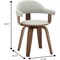 Leisuremod Modern Wooden Dining Chair, Walnut Color Frame in Grey, Brivo Collection BC22GR - alternate 4