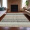 Homeroots 3' X 5' Black And Silver Striped Washable Indoor Outdoor Area Rug 632197 - alternate 2