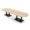 Skutchi Designs Racetrack Conference Table With Power Unit, 48 in W, 120 in L, Brown HAR-RAC-48X120-DOU.BK-K525-NA - alternate 1