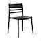 Flash Furniture Bridgeport Indoor-Outdoor Stacking Patio Chair w/Slatted Backrest, All-Weather Resin Chair, Black DHF-317-APP-BLK-GG - alternate 1
