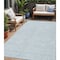 Homeroots 5' X 8' Sky Blue And Ivory Floral Washable Indoor Outdoor Area Rug 594660 - alternate 1