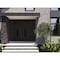 Vdomdoors Front Exterior Prehung Aluminum Double Doors Ronex1277 Black Enamel Top Transom Mirrored Clear RONEX1277DEXD-BLK-W72xH80+12-LH-O - alternate 2