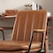 Homeroots 23" Brown Faux Leather Swivel Arm Chair 526382 - alternate 3
