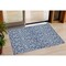 Homeroots 3' X 5' Navy Blue And Ivory Damask Washable Indoor Outdoor Area Rug 595169 - alternate 1